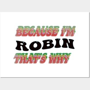 BECAUSE I AM ROBIN - THAT'S WHY Posters and Art